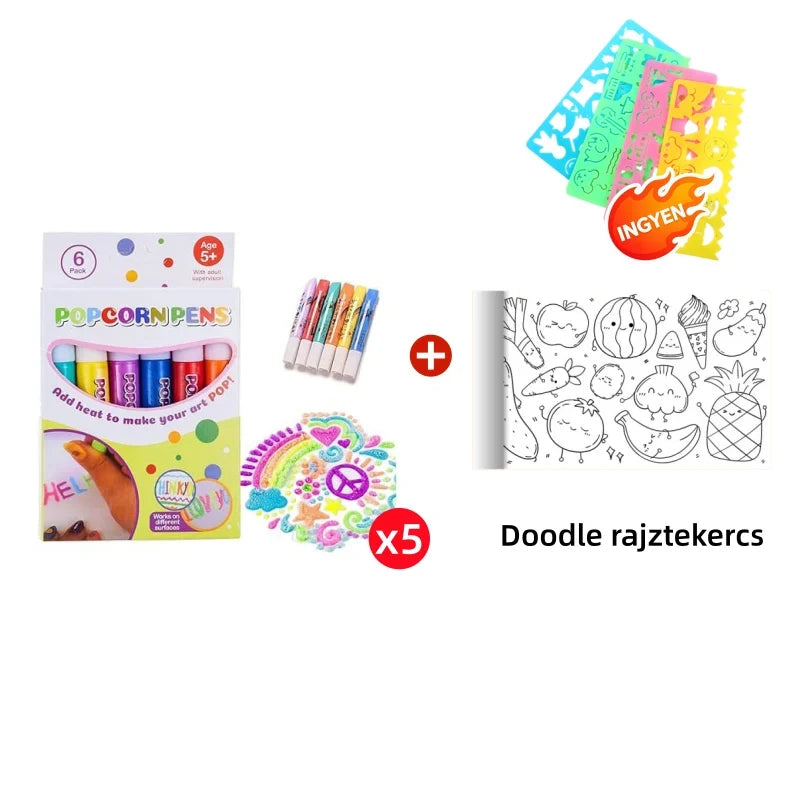 đïž VarĂĄzstoll â 3D rajzolĂĄs egyetlen vonĂĄssal! DIY buborĂ©kos popcorn rajztollak â UtĂĄnvĂ©t âš