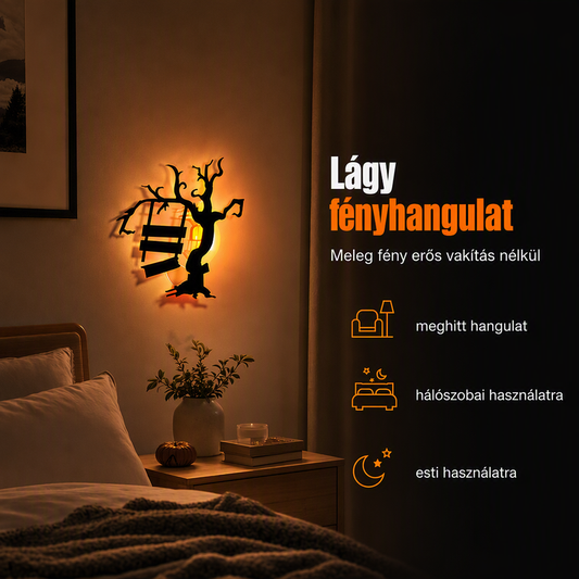 🎃 Most 50% kedvezménnyel! Halloween-i, sötétben világító falmatricák – 3D-s sziluettek, öntapadósak és sötétben világítanak – kiválóan alkalmasak bulikra, hálószobákba és előszobákba 🦇✨
