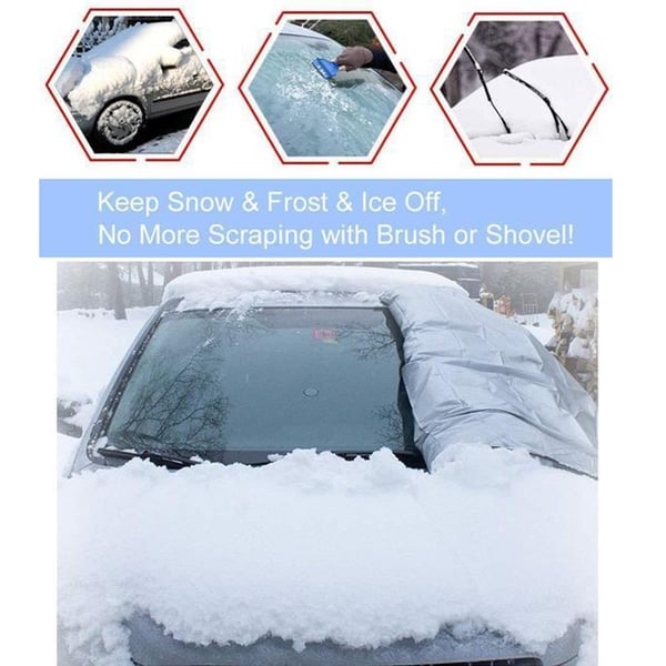 ❄️☀️ Hó- és fagyvédő takaró szélvédőre, tükörvédővel – Bármilyen időben azonnal indulhatsz!🔥