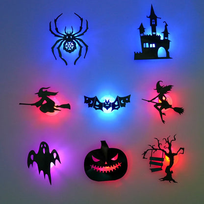 🎃 Most 50% kedvezménnyel! Halloween-i, sötétben világító falmatricák – 3D-s sziluettek, öntapadósak és sötétben világítanak – kiválóan alkalmasak bulikra, hálószobákba és előszobákba 🦇✨