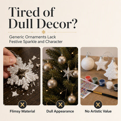 🎄✨ Karácsonyi DIY festhető függeszthető díszkészlet🎅🎨