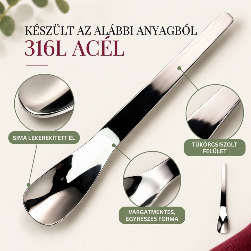 ✨🥄 Rozsdamentes Acél Desszertkanál: Elegancia + Kényelem! 🎯