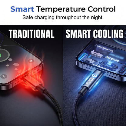 ⚡ 50% kedvezmény | 100 W-os USB-C gyorstöltő kábel – intelligens chip és fonott kialakítás