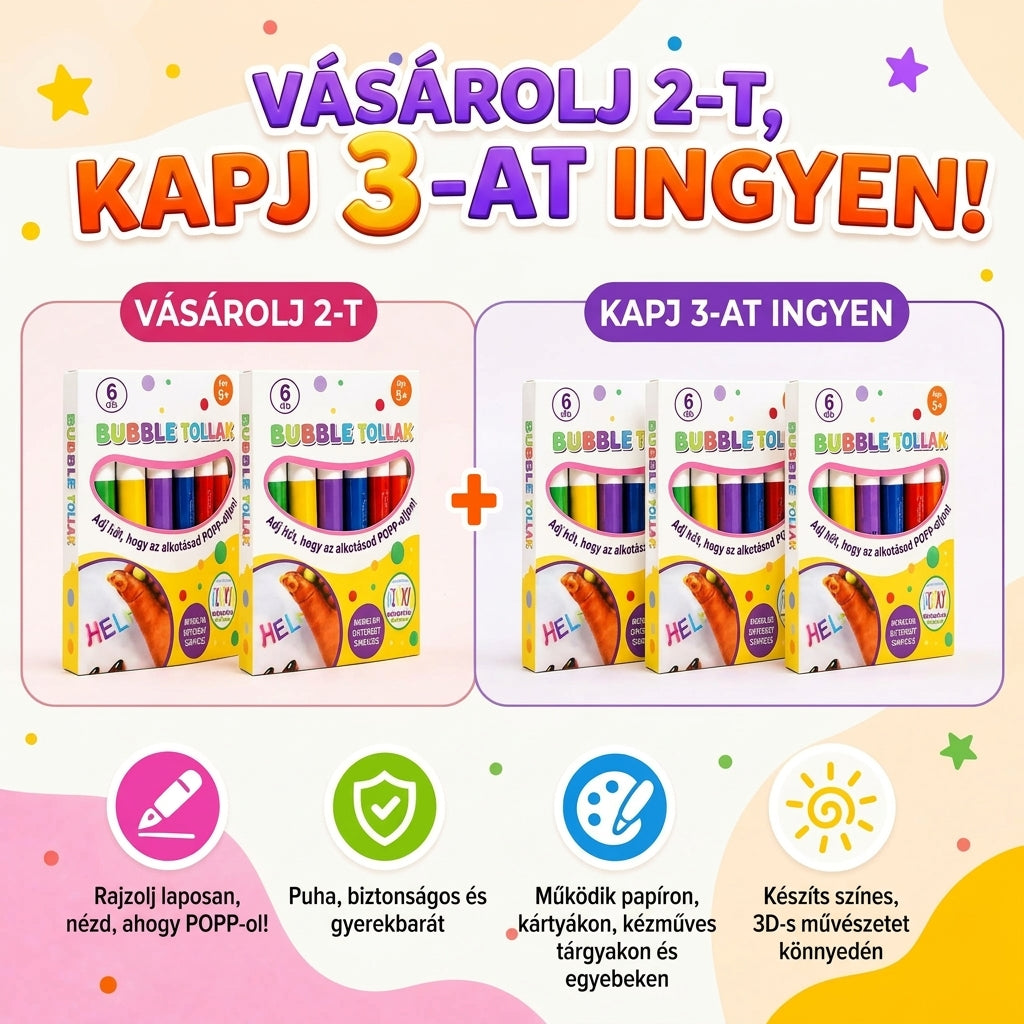 🖌️✨ Varázslatos 3D buborék tollak: Rajzaid most térben kelnek életre 🧒🎨