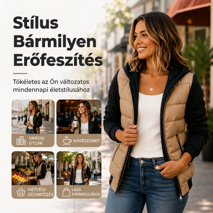 🌷 Női kapucnis dzseki többszínű kontrasztos béléssel – Kényelmes és stílusos hűvös napokra✨