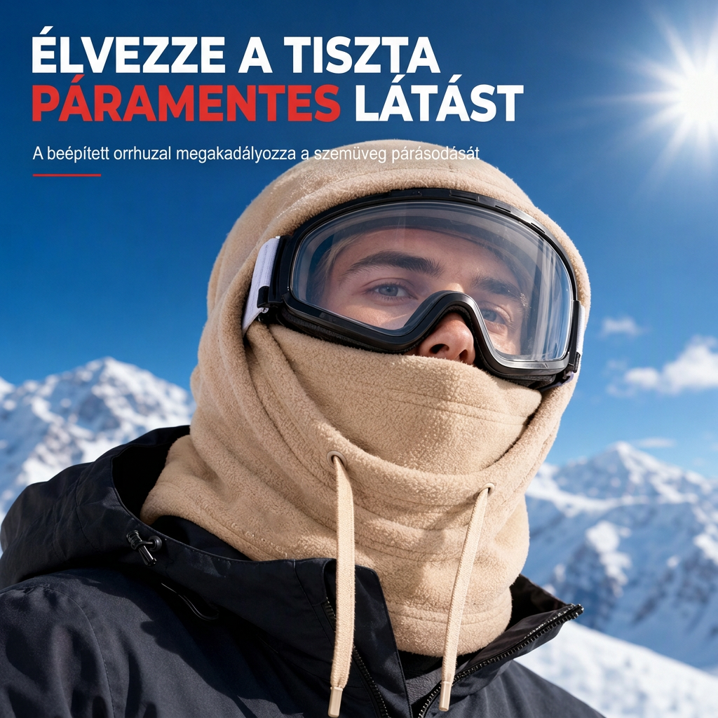 🧢 Kültéri meleg téli sí balaklava – Szélálló, melegen tart, síeléshez ✨