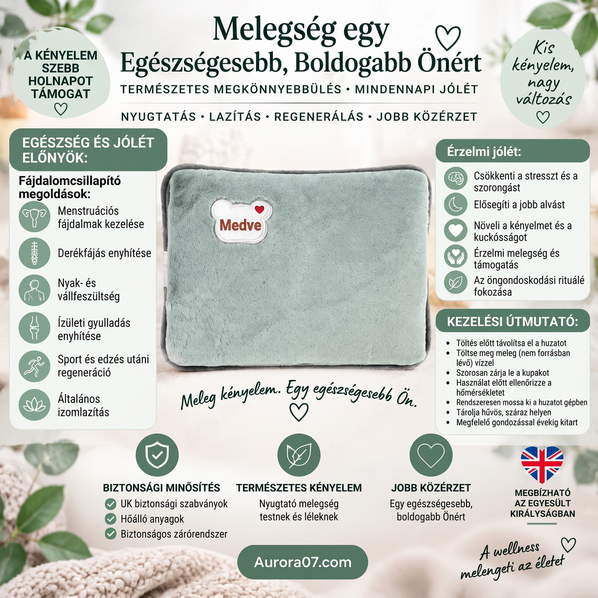 🧊 Újratölthető fűtőzsák puha plüss borítással – téli kéz- és testmelegítő🧤❄️