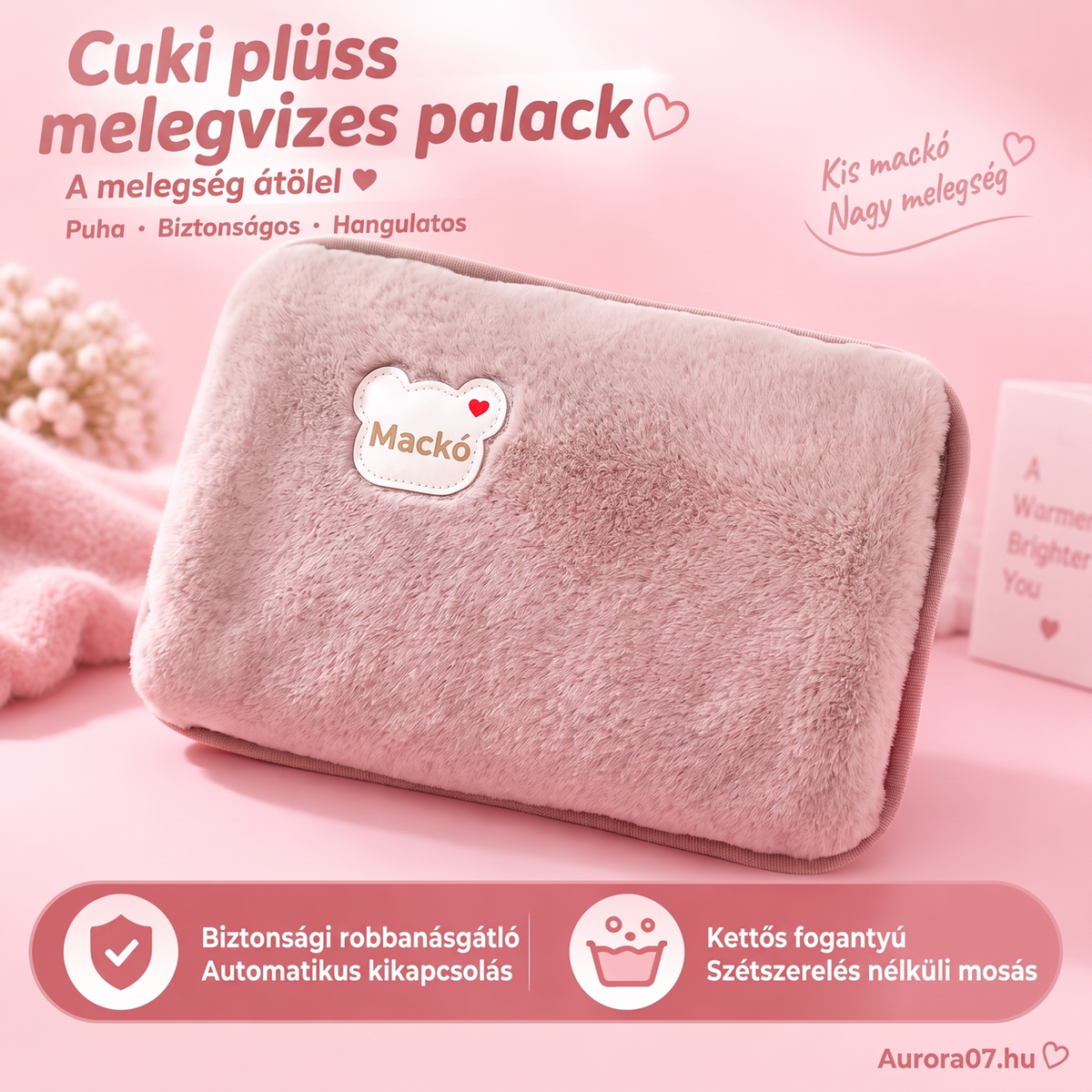 🧊 Újratölthető fűtőzsák puha plüss borítással – téli kéz- és testmelegítő🧤❄️